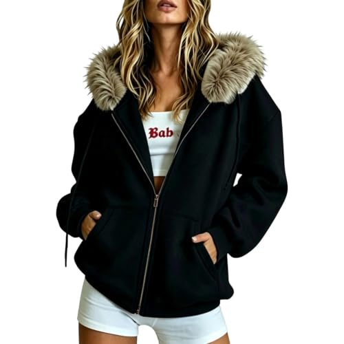 Women's Fleece Hoodie Women Zippered Pockets Full Zip Fall Sweatshirts 2026 - image 2
