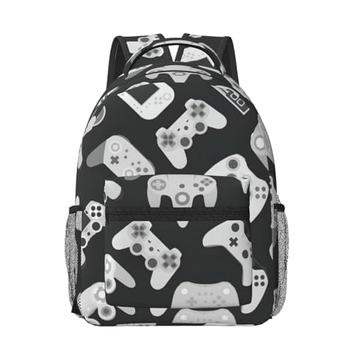 Sac à dos ordinateur portable imprimé manette de jeu Noir taille unique bagage cabine
