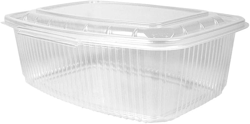 Garcia de Pou 50 Units – Container with Hinged Lid 2000 ml 23.3 x 17.8 x 7.9 cm Transparent PP