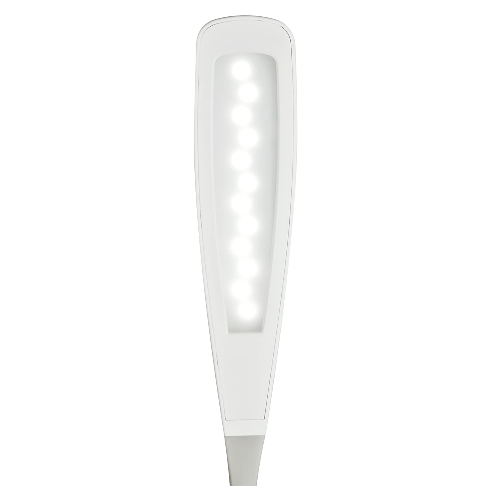 Lámpara de escritorio LED con cuello flexible (blanco) - Lámpara de escritorio delgada con 3 ajustes de brillo y controles activados por tacto - LED de luz natural de bajo consumo para oficina 7