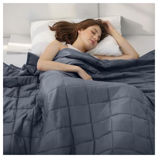 Weighted Idea Weighted Blanket for Adults (Dark Grey,48"x72",15lbs) Cooling Breathable Heavy Blanket with Premium Glass Beads All-Season Soft Thick Blanket