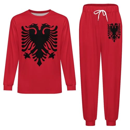 Dominican Flag Men's Pajama Set Long Sleeve Home Clothes Classic Comfortable Pajamas Two-piece Pajama Set3