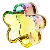 OSOLADY Crystal Nail Art Cup without Lid Glass Manicure Nail Dish for Professional Salon and Home Use Flower Pattern Liuli Color