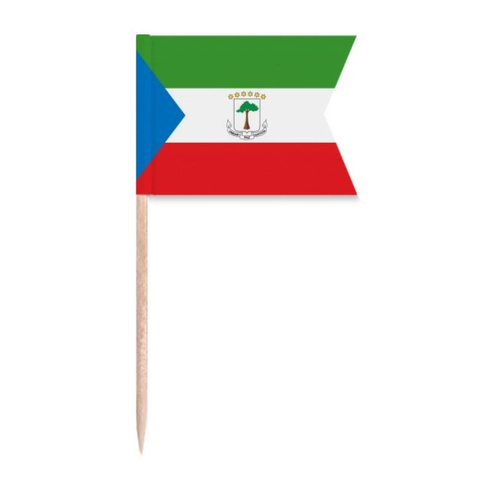Drapeau Guinée équatoriale en cure-dent pour marquer plaque de fromage et gâteaux