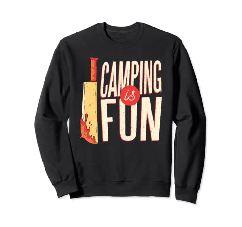 Couteau sanglant amusant pour camping et vacances en famille Sweatshirt