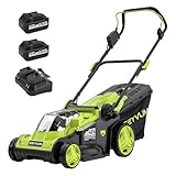 SEYVUM 40V 16-inch Cordless Lawn Mower with 45L Grass...