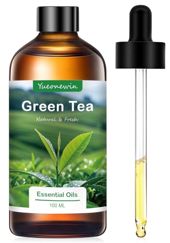 Aceite de té verde 100 ml, aceites esenciales puros de té verde para difusor de aromas, aceite aromático para difusor, masajes, manualidades, jabón, fabricación de velas, regalos para mujeres