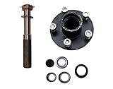 1 Axle Stub End Hub Kit for Side Car Trailer, 2000 lb Capacity, 5 x 4.5 Bolt Pattern, Round Spindles