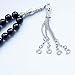 10mm Tasbih Natural Black Agate Stone Islamic Misbaha Bracelet Moon Tasbeeh Sibha 33 Prayer Beads Hand Bracelets