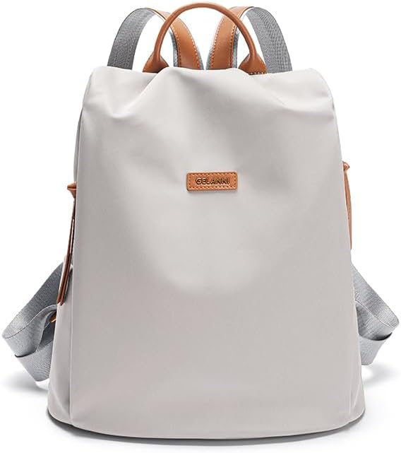 Women's Backpack Purse Nylon Anti-theft Casual Water Resistant Lightweight Small Shoulder Bags 2026 for Travle Cute Fashion Camping Bag for Work Daily Going Out Dackpack Ladies Light Grey