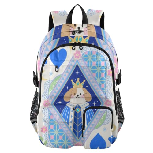 Mochila para laptop marrón de dibujos animados para estudiantes