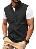 Oanviso Gilet Homme Légère Été Veste Sans Manches De Pêche A Noir L...