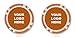 TigerTail Sports Personalized Corporate Logo Poker Chips - Upload Front and Back Logo Images - Official Size and Weight (Orange Chips)