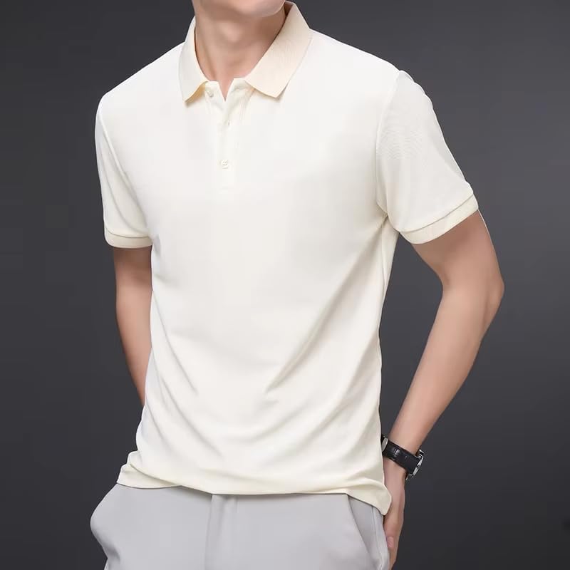 Polo Shirts for Men Cotton Short Sleeve Golf Tennis Collared Shirt for Casual Work Travel