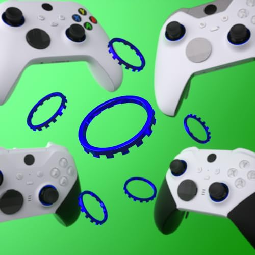 Image of eXtremeRate Replacement Accent Rings for Xbox Elite Series 2 | for Xbox One Elite | for eXtremeRate ASR Version Shell for Xbox Series X /S Controller - Chrome Blue