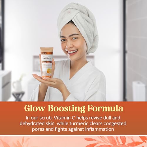 Facial-Scrub-Vitamin-C-Turmeric Envy Vitamin C and Turmeric Face Scrub - Anti Aging Facial Exfoliating Scrub, Clears Blackheads Improve Dark Spots & Acne - Korean Skin Care - All Skin Type - Vegan, Cruelty Free - 200ML / 6.76Oz - Image 4