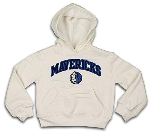 Outerstuff Dallas Mavericks NBA Girls Pullover Hooded Sweatshirt (Large (10-12), Cream)