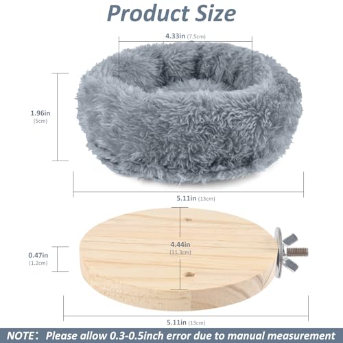 image for DBNESS Small Bird Nest for Cage, Removable Plush Parrot Hammock Warm R
