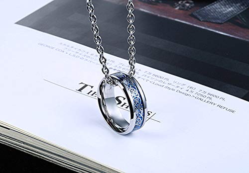 Image of HIJONES Unisex Carbide Fiber Celtic Dragon Spinner Ring Stainless Steel Wedding Spins Band
