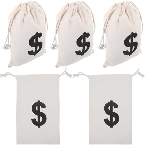 Bolsas de lona blancas pequeñas para regalos y joyería saco de tela con cordón STOBAZA