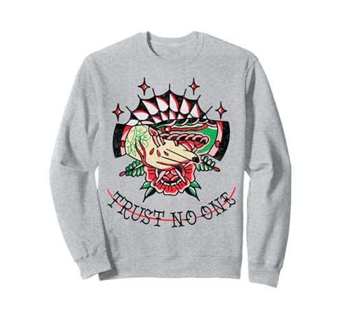 Handshake Snake Trust No One American Traditional Tattoo Sweatshirt
