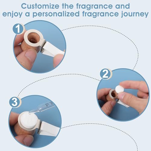 Image of JJUNW 50 Pcs Car Air Vent Clip Replacement Pads, Car Air Freshener Refill Diffuser, Refillable Drift Car Vent Clips Essential Oil Car Freshener for Refill Felt Pads Essential Oil Diffuser Cotton Pads