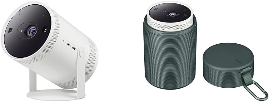 SAMSUNG 30” - 100” The Freestyle 2nd Gen with Gaming Hub Smart Portable Projector, FHD, HDR & The Freestyle Carrying Case for Smart Portable Projector, IP55 Weather Resistant
