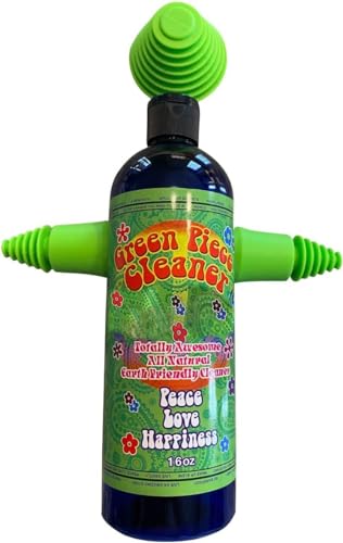 Image of Green Piece Glass Cleaner - 16 Oz - 3 Silicone Plugs - Scent Proofing
