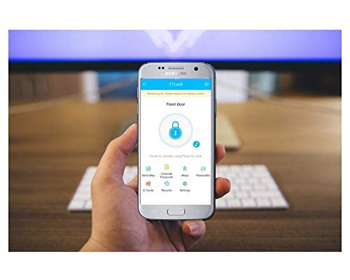 Ks Hardware Electronic Deadbolt Smart Doorlock For Keyless Entry, Includes Matching Gripset, Wifi Enabled (Satin Nickel) #TOP5