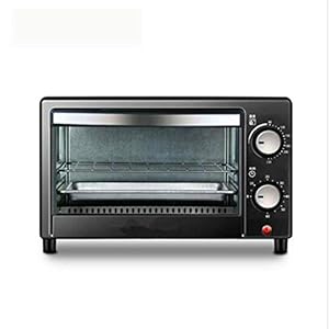 Mini-oven | 12 Lliters | Broodrooster Oven | Elektrische oven | Kleine oven | Dubbele glazen deur | Uitneembare kruimellade | Binnenverlichting | 3D-recirculatie | 800W heteluchtfriteuse