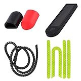 Dulcicasa スクーター保護セット 4点 M365用 – シリコン素材 耐摩耗 フィット固定 反射ステッカー付き