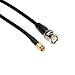 Amphenol CO-058SMAX200-004 Black RG58 SMA Coaxial Cable Assembly, 50 Ohm, Male to Male, 4