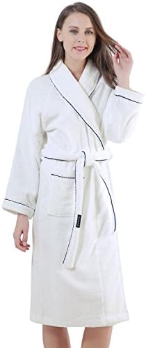 SANLI Terry Cotton Cloth Bathrobe, Soft, Thick, Knee Length Short, Bath Shower Spa Robes for Women