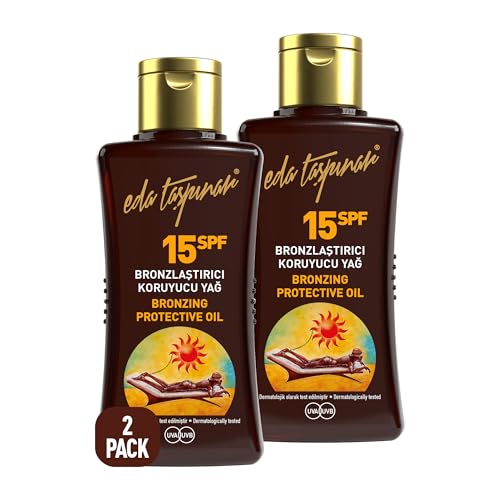 Eda Taspinar SPF 15 Bronzing&Protective Oil, Tanning&Protecting Oil Mediterranean Tan,...