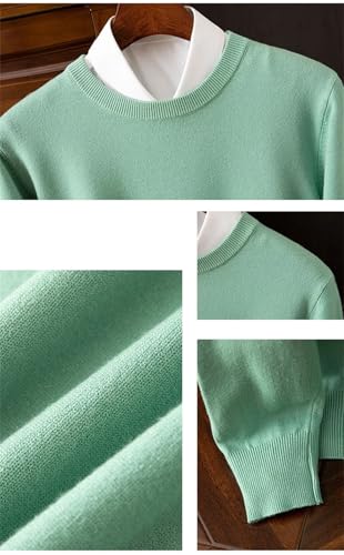 Men's Crewneck Knitted Sweater Classic Pullover Wool Casual Sweaters Long-Sleeve Soft Jumpers3