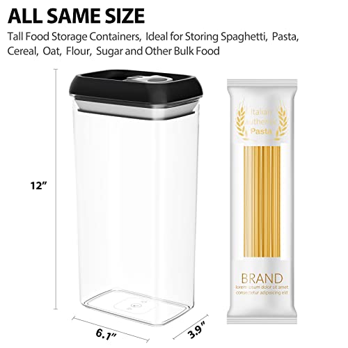 Tiawudi 4 Pack Large Pasta Storage Containers, 3.2L Each, Airtight Food Storage Containers For Kitchen Organization, Pantry Organization And Storage, Ideal For Spaghetti, Pasta & Noodles #TOP1
