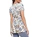Bearsland Women’s Nursing Top 3pack Short Sleeve Scoop Neck Nursing Shirt Breastfeeding Shirts, Haze Blue & Light Apricot & Blue Roses, XXL