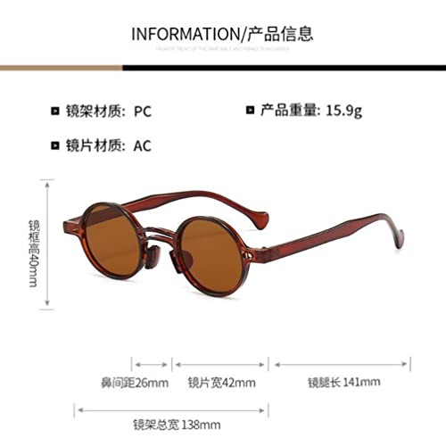 PUB Vintage Small Round Sunglasses Curved Double Nose Sunglasses Lovely Sun Protection Sunglasses for Men and Women2
