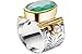 Produktbild Canyon Bijoux Ring Sterling-Silber 925 passiviert und Messing, vergoldet, Onyx, Grün, 10,2 g, T60