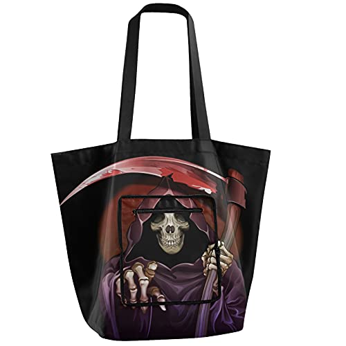 Bolsas de compras reutilizables con diseño de calavera de Halloween Cover