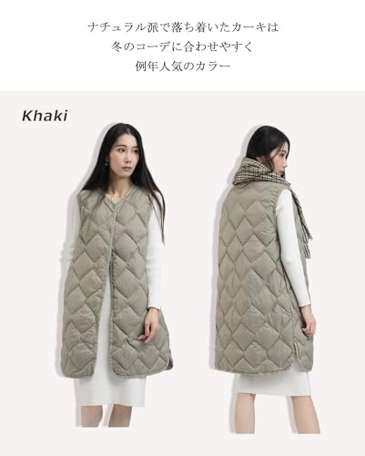 Minax ダウンベスト レディース ロング丈 278 の商品画像 7