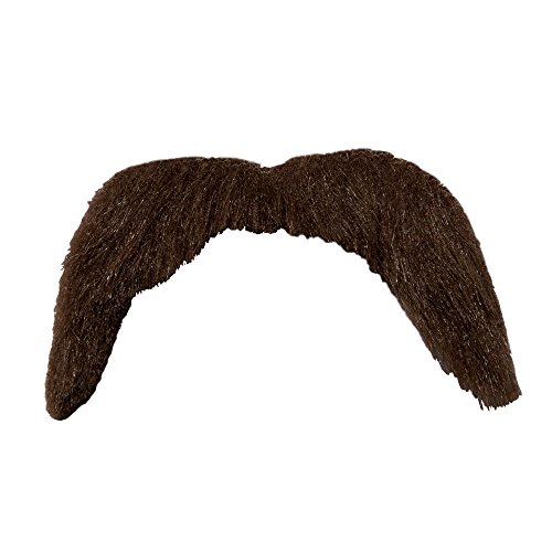 Mens 70s Style Tash for 70s Disco Hippie Fancy Dress Brown Tash