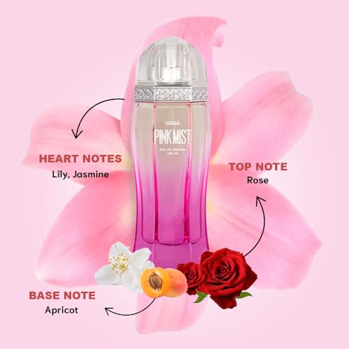 Image of Ossa Moonlight Eau De Parfum 100ml Unisex Perfume With Fresh Notes And Pink Mist Eau de Parfum 100ml Perfume For Women With Floral Notes | Long lasting EDP (Pack of 2) - Best Gift for For Loved One