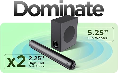 Image of AKAI Soundbar Home Theatre 100W with Remote - 1 Year Warranty | 2.1 Channel Sound Bar with 5.25 inch Sub-Woofer | HDMI ARC, V5.3 Bluetooth, USB, Aux Input | Supports TV, PC & Smartphone (SigmaX-100)