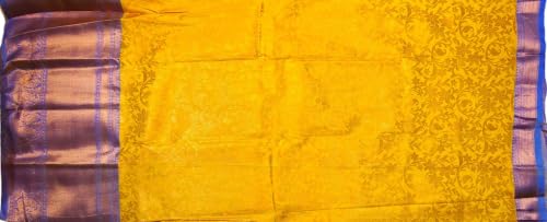 Image of VFCollections Women's Traditional Handloom Kanchipuram Silk Saree | Rich Zari Woven Design | Unstitched Blouse Piece