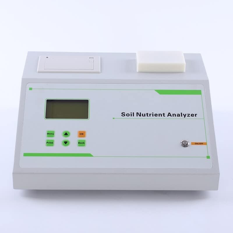 TPY-6A Soil Nutrient Meter - Tests NPK, pH, Salinity - 73 Crop Profiles - Lab-Grade Optical Sensors - Rugged Waterproof Meter for Farm, Garden, Greenhouse - LCD Display, Data Storage, USB Printer
