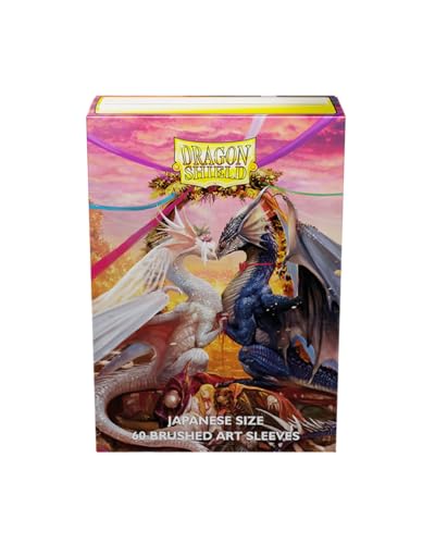 Dragon Shield – Limited Edition Brushed Art Japanese: Valentine Dragon 60 CT Japanese Size Card Sleeves - Yu-Gi-Oh! Card Sleeves Smooth & Tough - Compatible with Yu-Gi-Oh!
