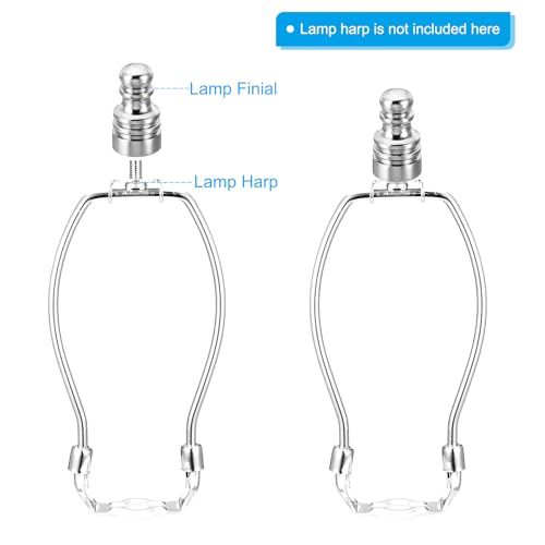 Image of PATIKIL 1 inch Tall Iron Lamp Finials Cap Knob, 4Pcs Lamp Screw Holder Tapped 1 /4-27 for Table and Floor Lamp Shade Decorations, Chrome