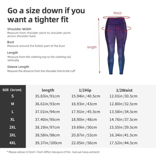Pantalones de yoga para mujer EdsfFehs con estampado de galaxia y bolsillos 5