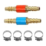 Enhanced Gas Protection Equipment Pair Of Flashback Arrestors With Clamps For Welding Use Gas Tube Arrestors - 8mm/15cm
